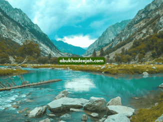 mountain clouds lake
